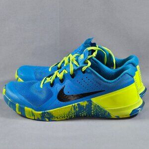 Nike Metcon 2 AMP Blue/Yellow Women's Training Shoe Size 7 Unique Colorway